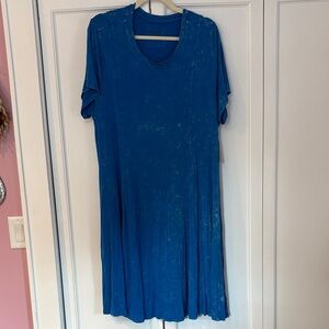 Torrid Acid Wash Blue Supersoft Knit Dress